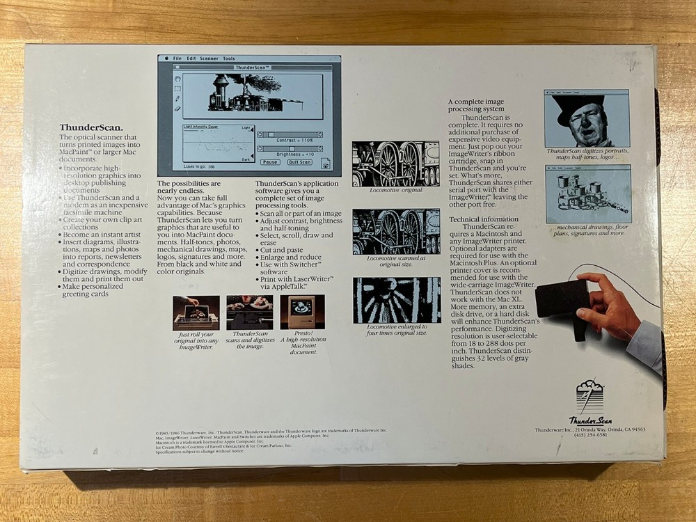 Boxed ThunderScan for ImageWriter, Opened but Never Used!