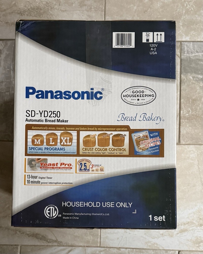 Panasonic SD-YD250 Automatic Bread Maker Machine w/ Yeast Dispenser