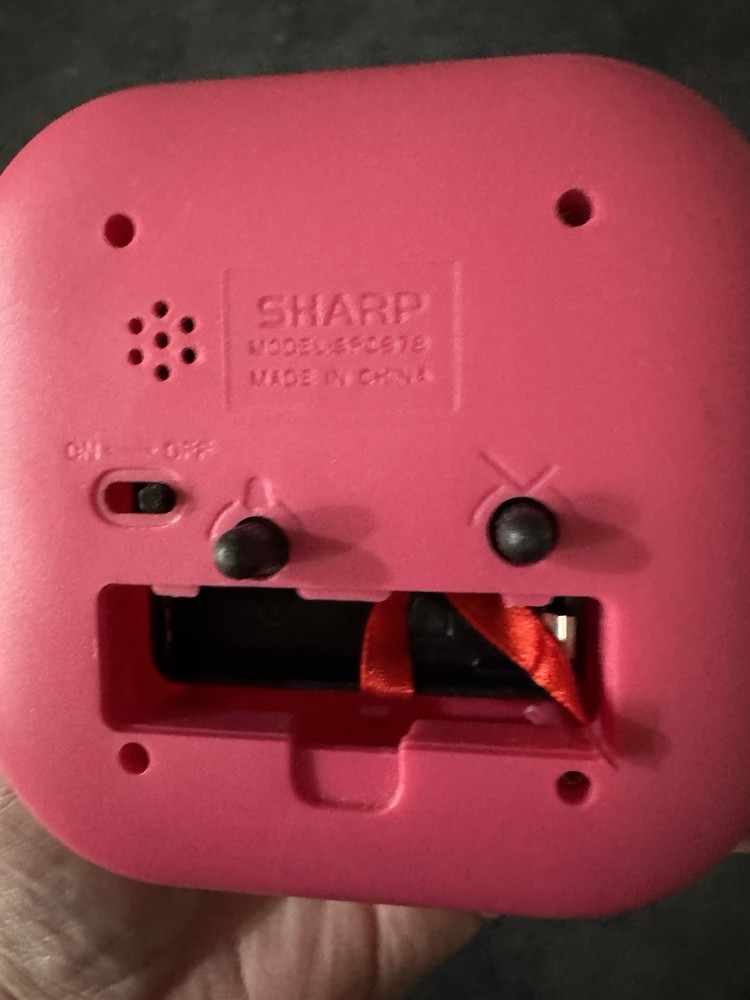Small Sharp Pink Clock