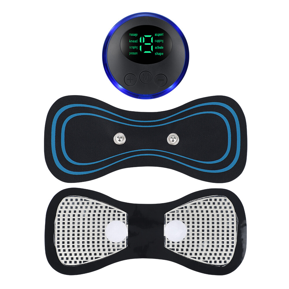5Pcs Portable Mini Electric Neck Back Massager Cervical Massage Patch Stimulator