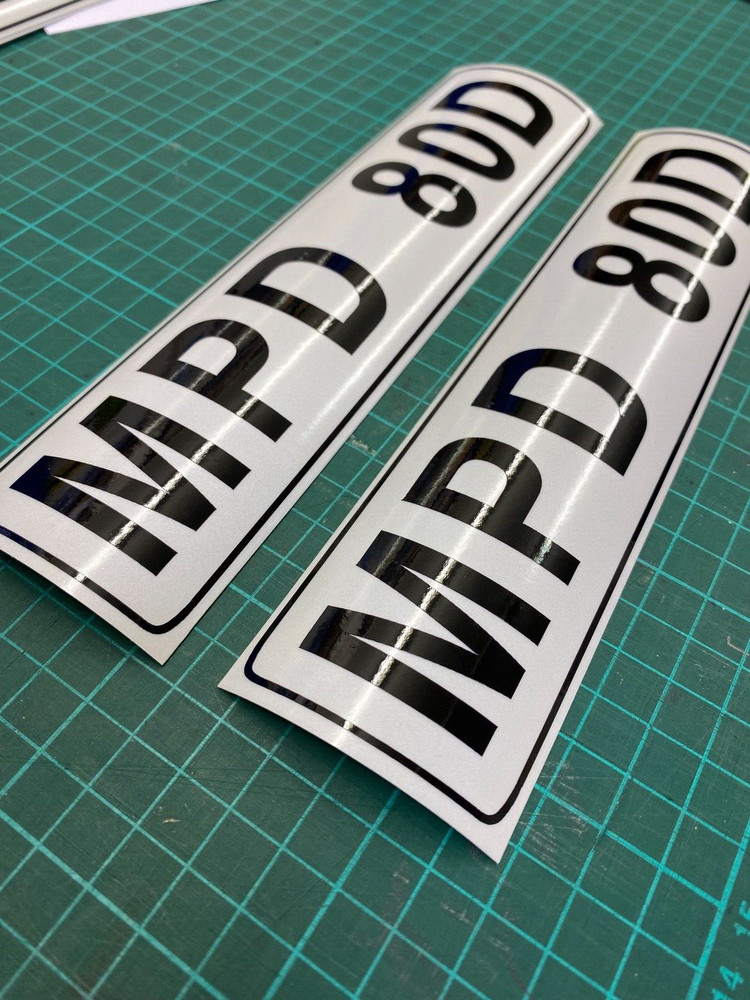 Vintage motorcycle number plates