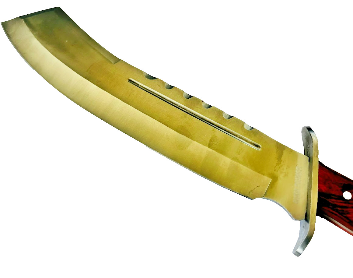 Large 17" Machete Fixed Blade Knife Wood Handle Unused Ridge Runner 440SS