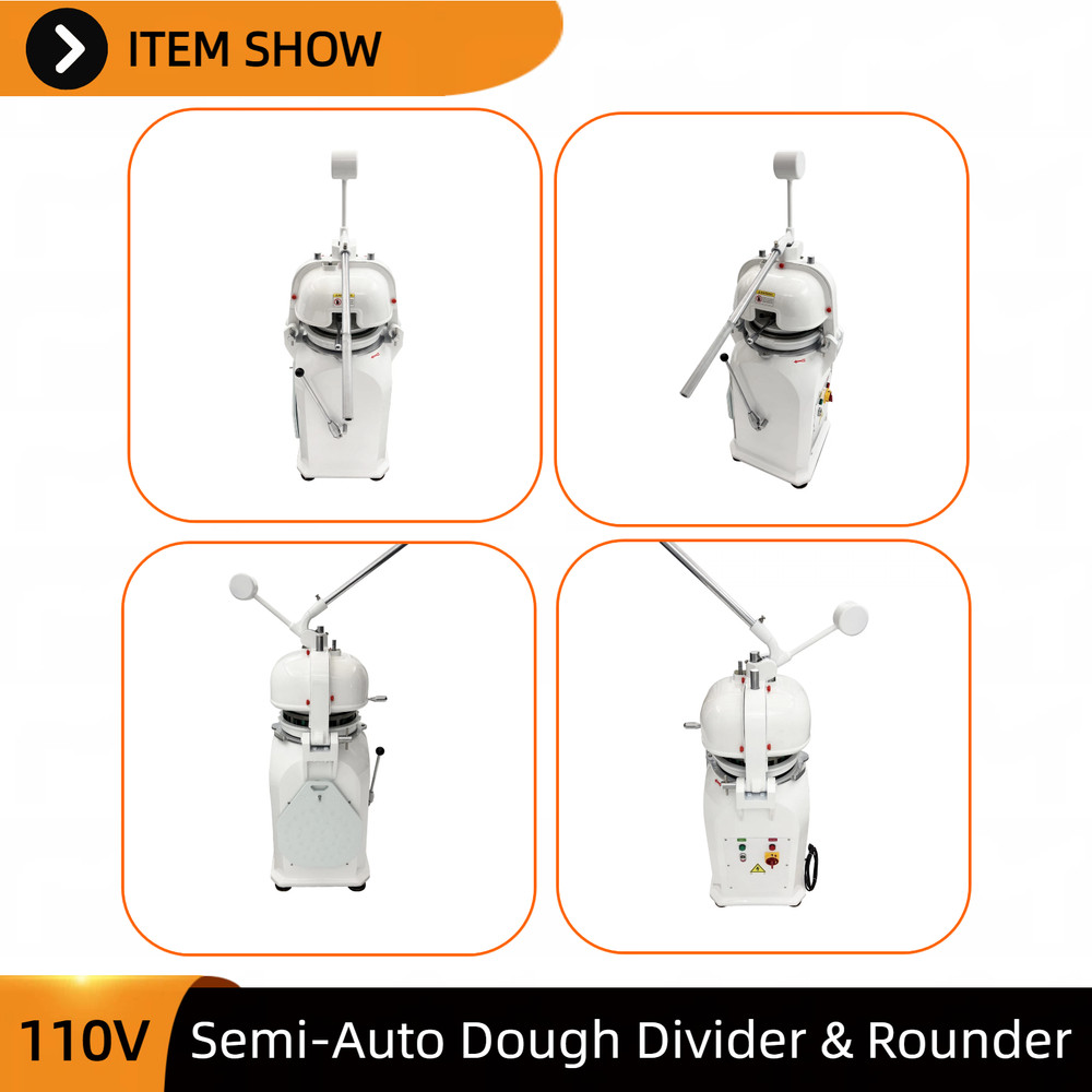 30-Blocks Dough Divider Rounder Semi-Automatic Commercial Baking Machine 30-100g