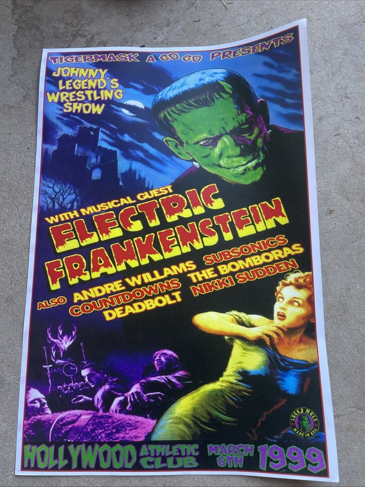 ELECTRIC FRANKENSTEIN-Deadbolt-1999 CONCERT FLYER-POSTER
