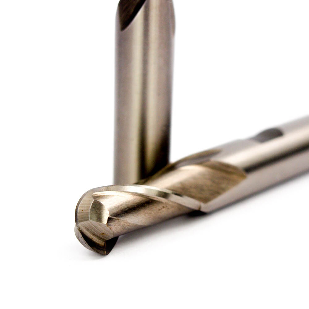 Ball End Mills 1/2" 2FL HSS 1" LOC x 3" OAL (2 Pcs)