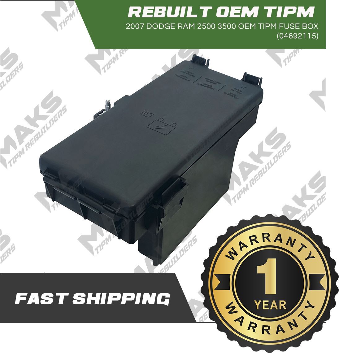 2007 Dodge RAM 2500 3500 Diesel OEM Rebuilt TIPM Fuse Box 04692115