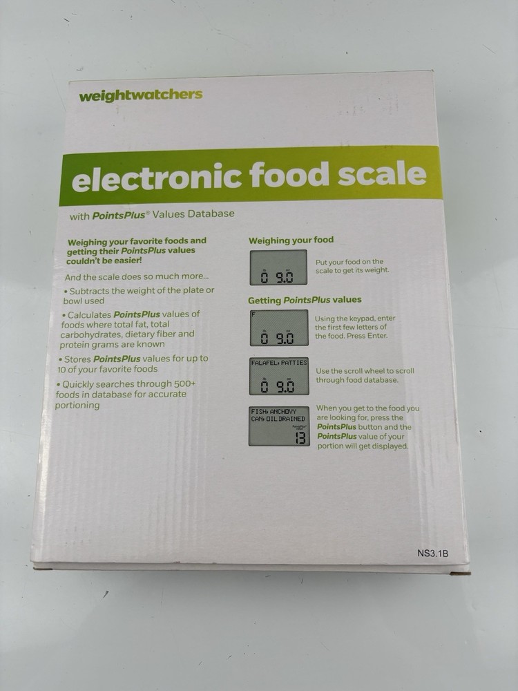 Weight Watchers Electronic Food Scale with Point Plus Values Database New