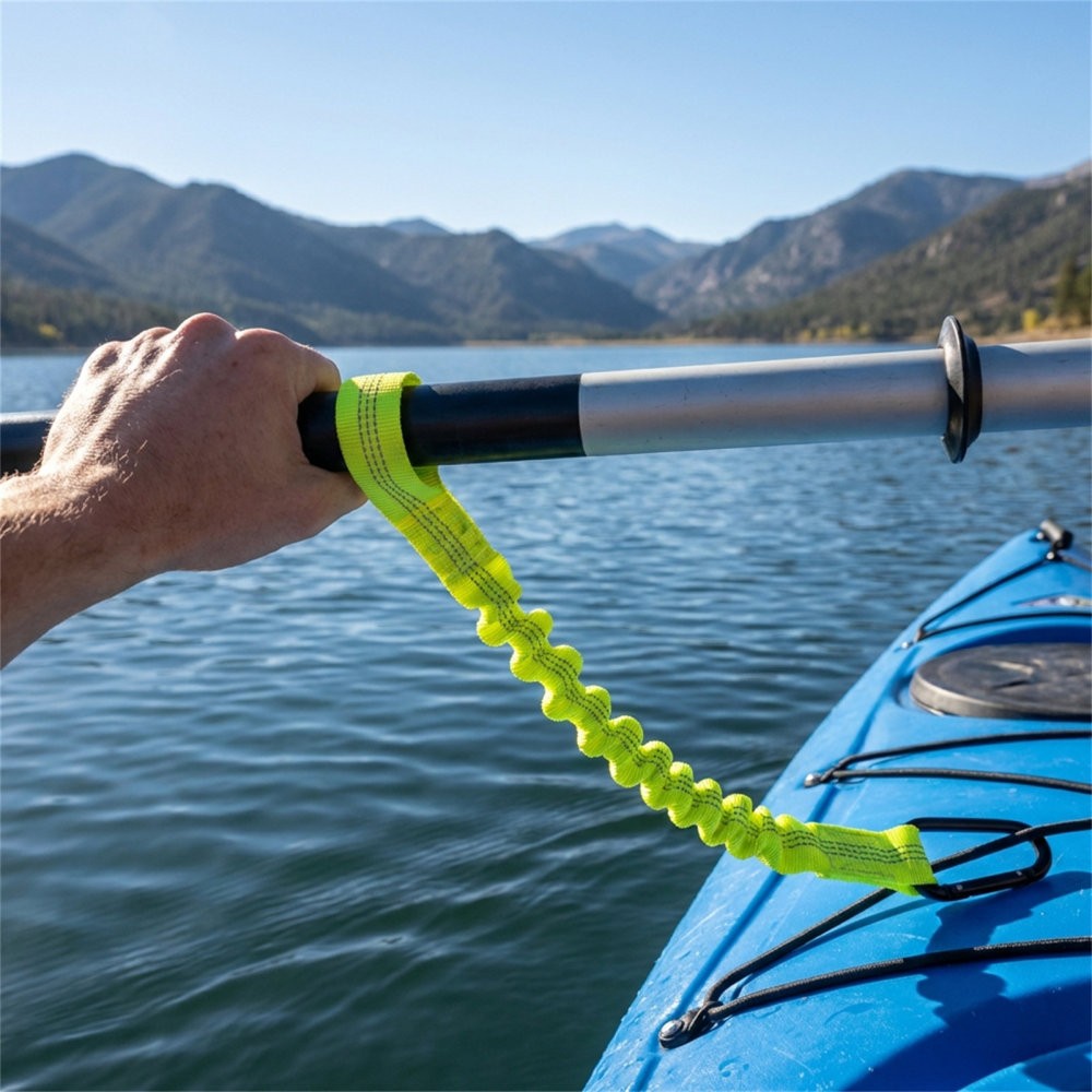 Kayak Paddle Leash for Canoe Paddle Tether Non-Slip Strap Adjustable Attachment