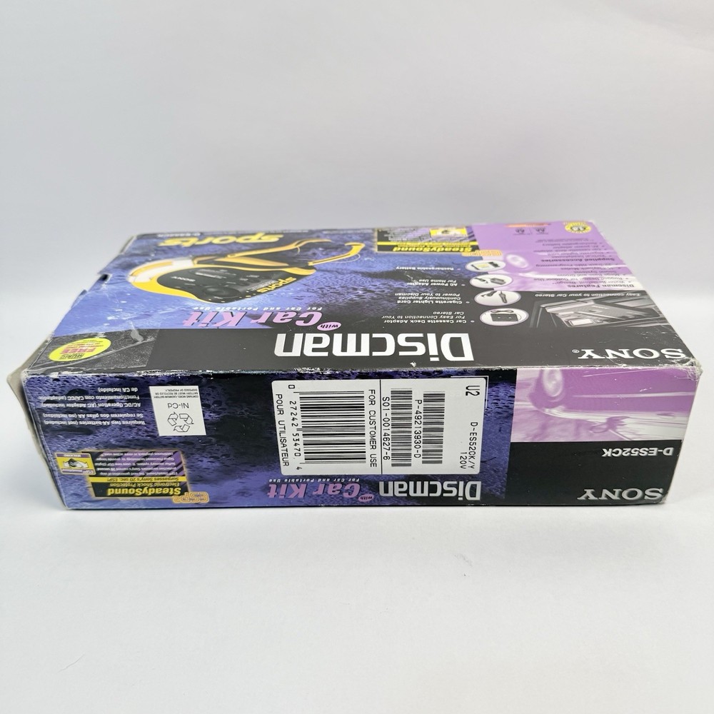 Sony Discman D-ES52CK Box & Sealed Paperwork Inserts Only — Original Set
