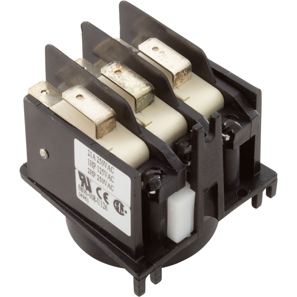 Air Switch, Herga, 4 Function, 20a, 3PDT, Thd, White Cam