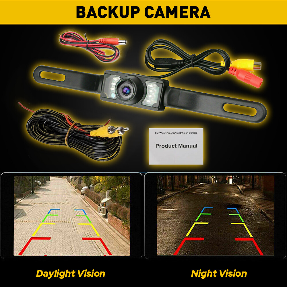 Car Rear View Backup Camera Parking Reverse Back Up Camera Waterproof CMOS 7LED