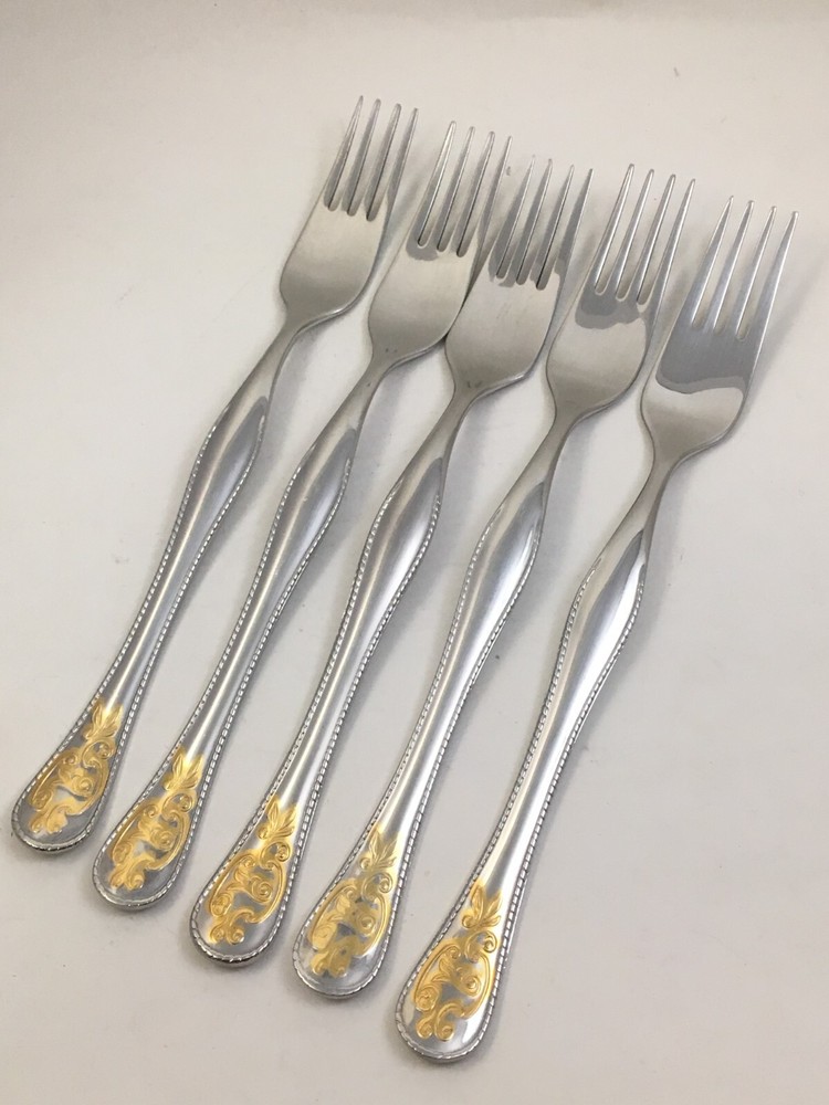 Toner 18/10 Stainless Silverware 5 Forks 8" Flatware