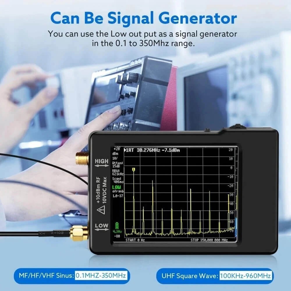 Battery specifications Frequency analyzer Signal analyzer Automatic optimization