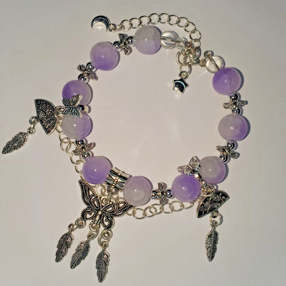 Hand crafted artisan unique gemstone bracelet