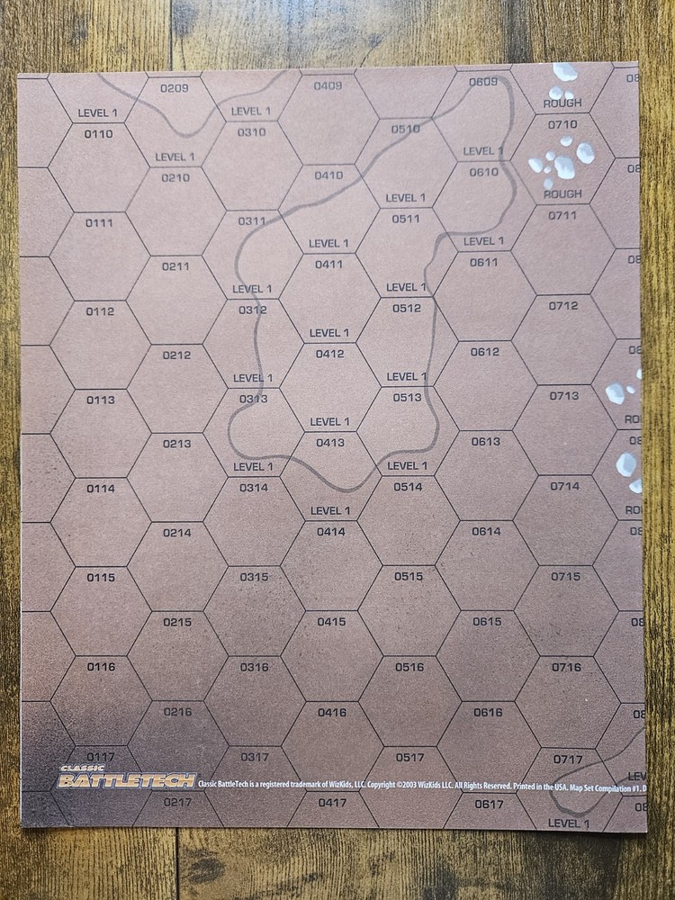 Classic Battletech 2003 Map Set Compilation #1 - 22 Total Maps (Missing Two) VG