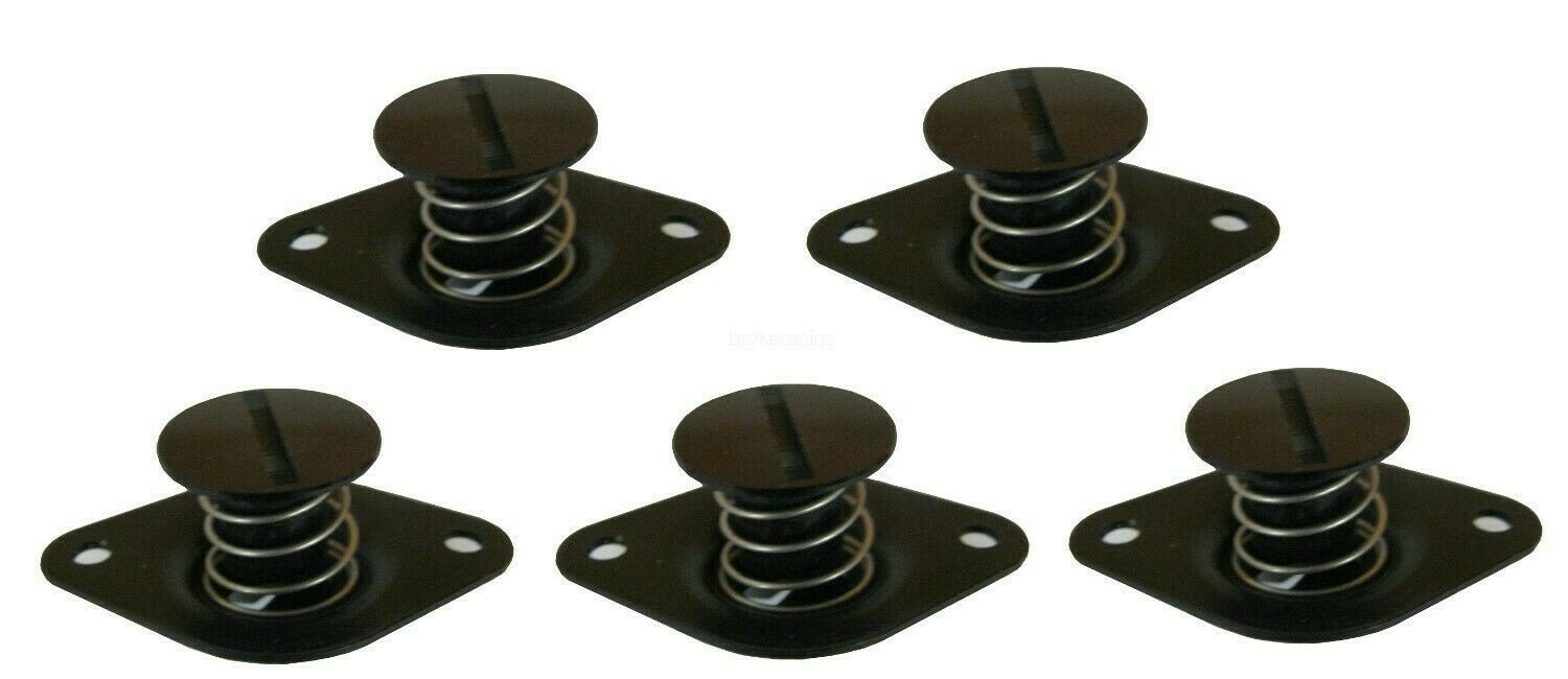 Self Ejecting Dzus Button 7/16 black SLOTTED Head .550 5pk Fasteners QuarterTurn