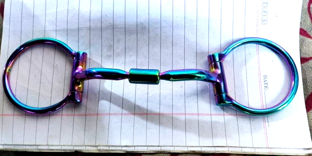 Rainbow westrun stainlees steel D ring Snaffle horse bit