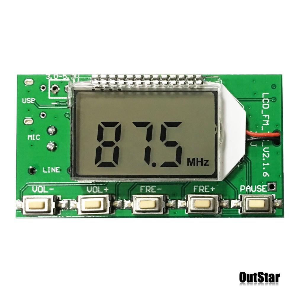 FM Stereo 76-108MHz Digital TX Module 3-5V 35mA Wireless Microphone