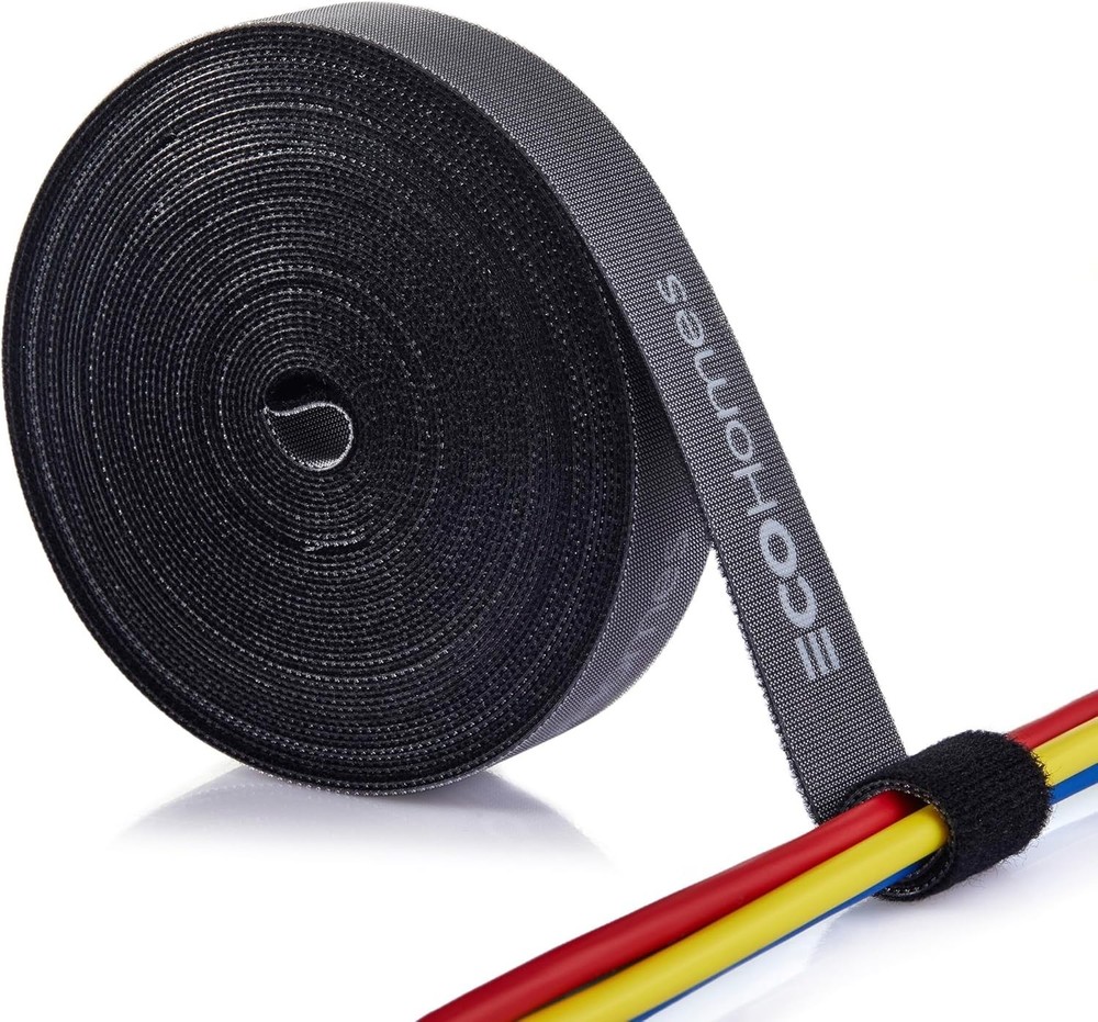 1 Inch x 30 FT Double Sided Hook and Loop Roll Tape - Two Sided, Self Stick, ...