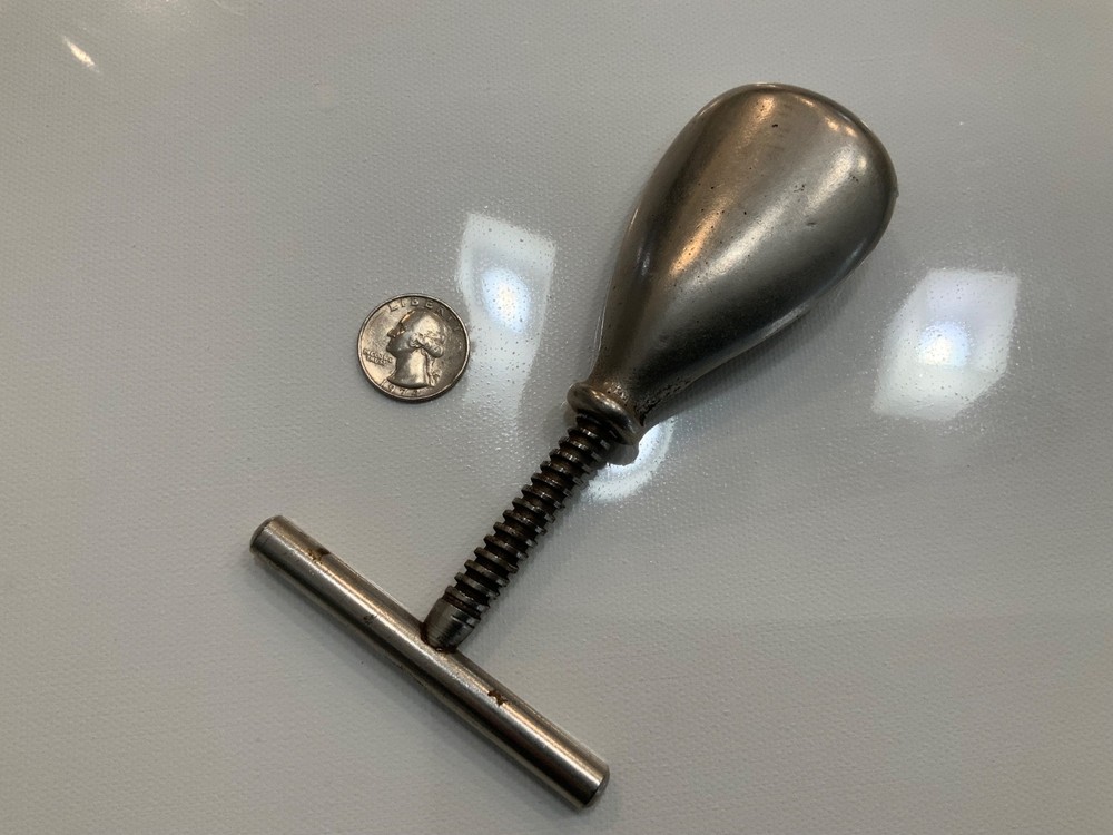Vintage Walnut Shaped Cast Iron T-Screw Nut Cracker solid well made item