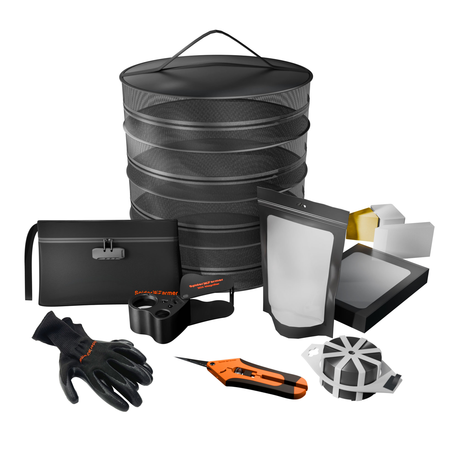 Spider Farmer Bud Leaf Trimmer/Vacuum Seal Jar/Tookit/Trim Tray Harvest Tools