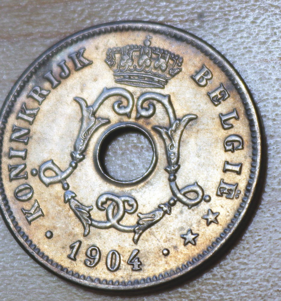 1904 Belgium 10 Centimes Dutch Text