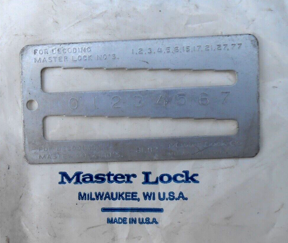 (2) Master Padlock OEM Rekeying Tool