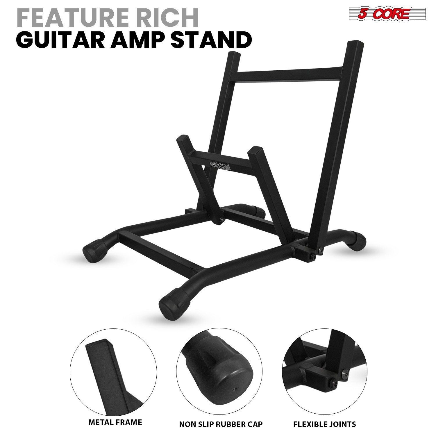 5 Core Amp Stand Low Profile Heavy Duty Adjustable Guitar amplifier Stands