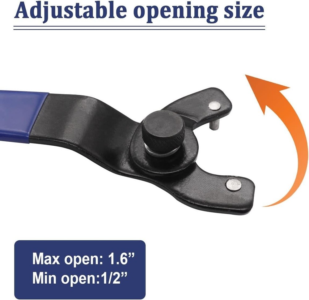 Grinder Wrench Universal Adjustable Grinder Spanner ​Wrench,Lock-nut Grinder ...