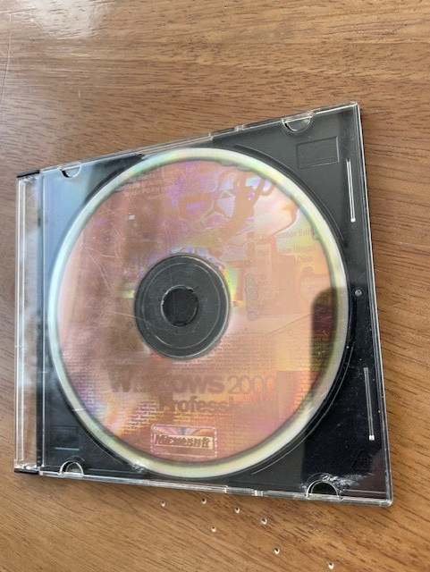 Vintage Microsoft Windows 2000 Professional Edition CD ROM With Key