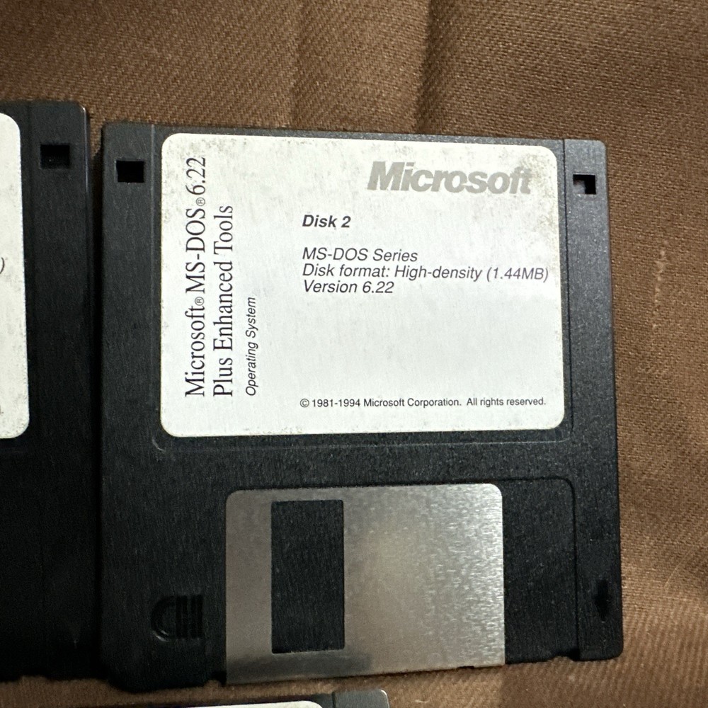 Microsoft MS-DOS 6.22 Plus Enhanced Tools - Genuine