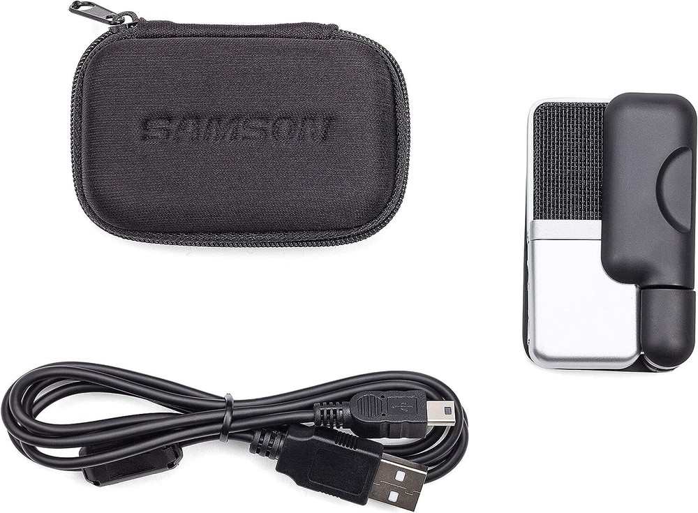Samson Go Mic Portable USB Condenser Microphone for Mac and PC Computers Silver