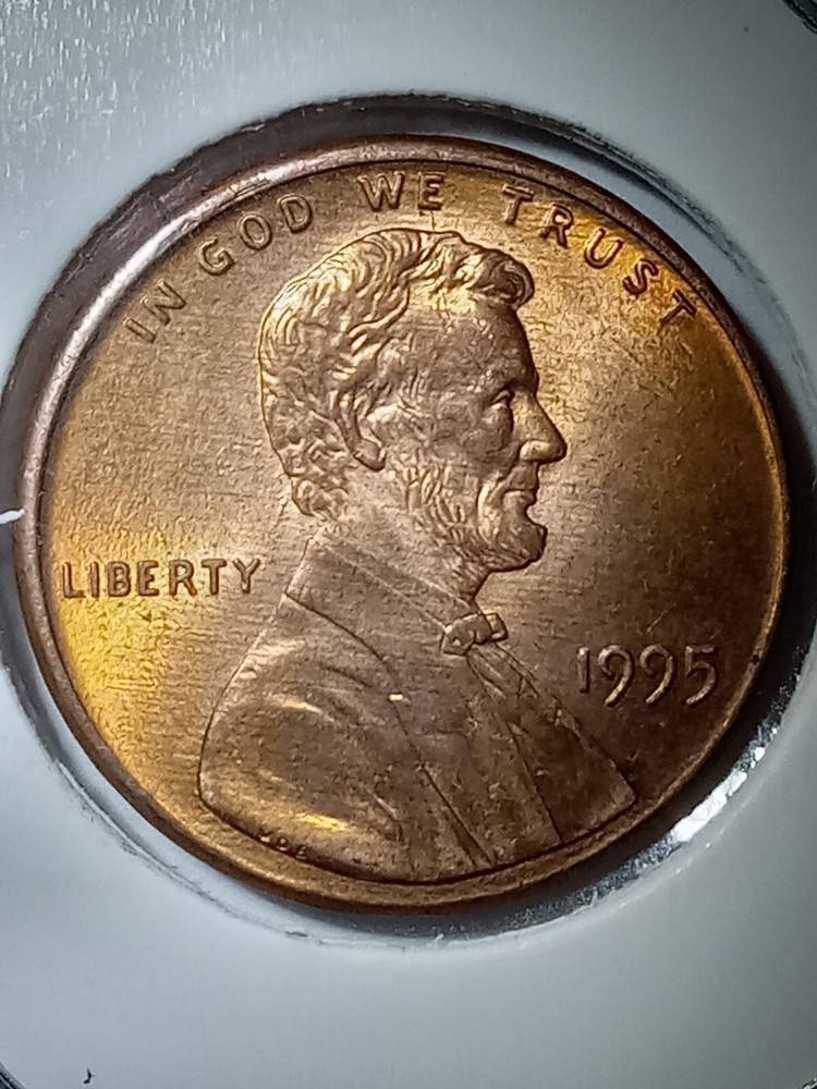 1995 Lincoln Cent With Spiked Head! Nice Looking Coin