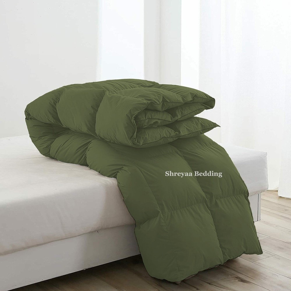 Best Moss Solid Full XL Size Egyptian Cotton Down Alternative Comforter