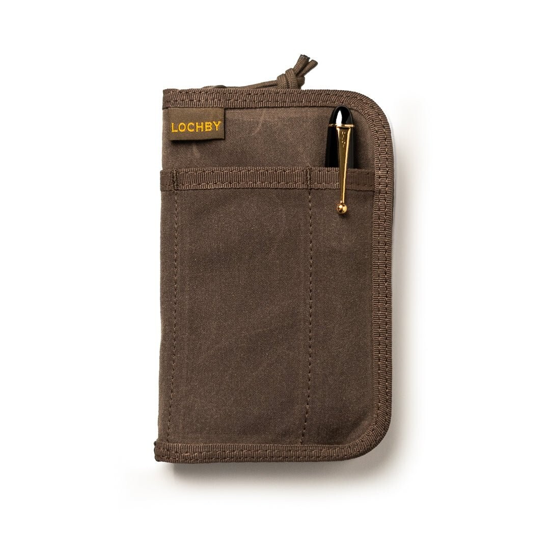 Lochby Pocket Journal Brown Waxed Canvas | Travel Journal Notebook