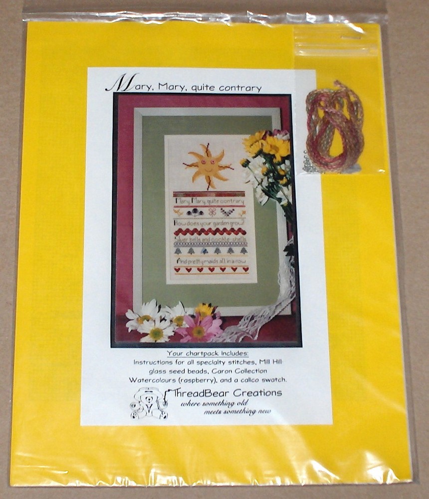 ThreadBear Creations "Mary, Mary, Quite Contrary" Cross Stitch Pattern Chartpack