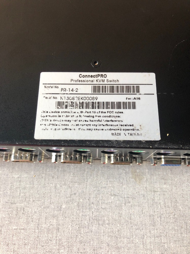 ConnectPRO PR-14-2 Master-IT PRO KVM W/ 3 KVM Cables