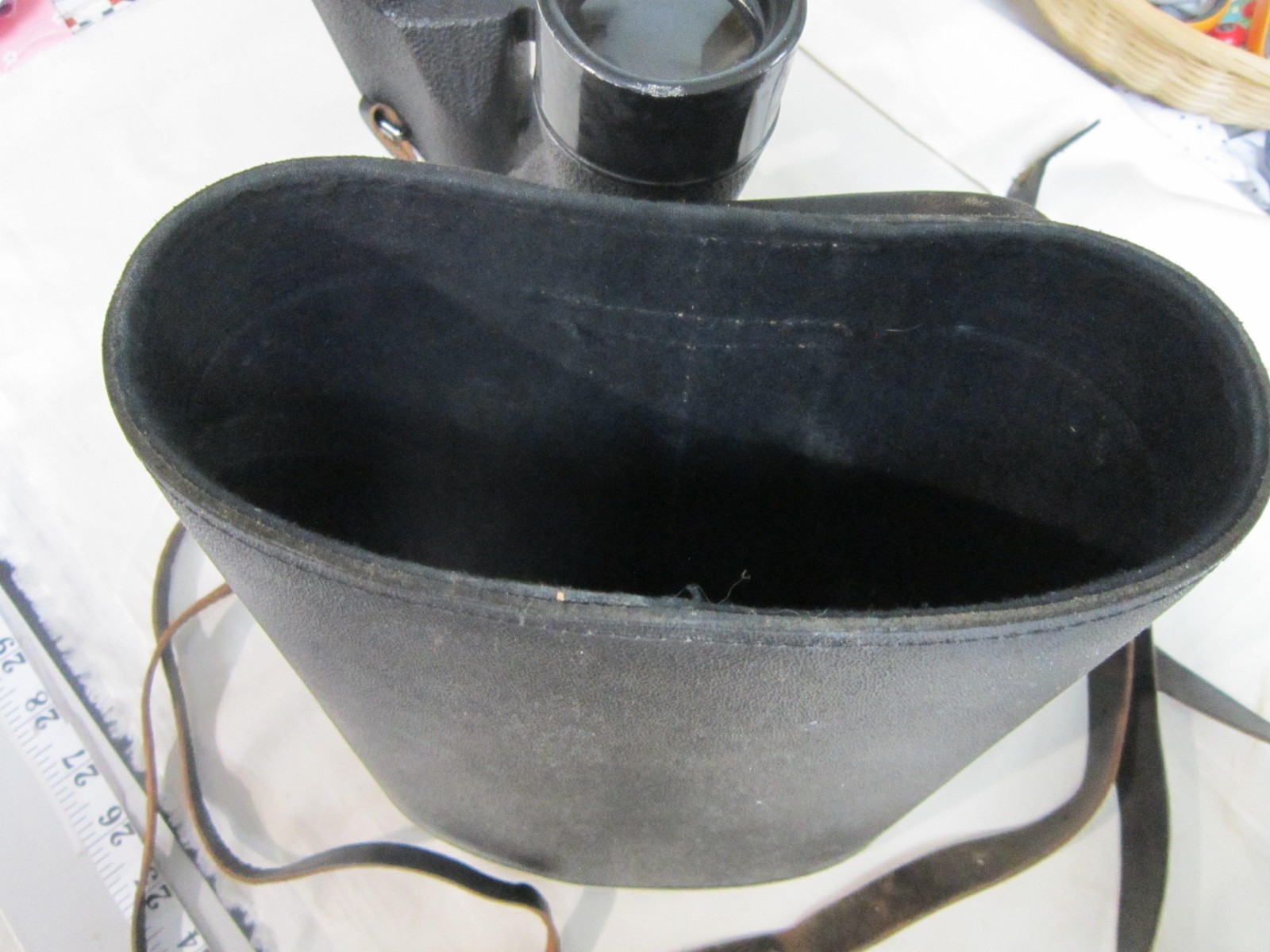 WW II Era Bausch & Lomb Binoculars & Case 7x50- Leather Straps