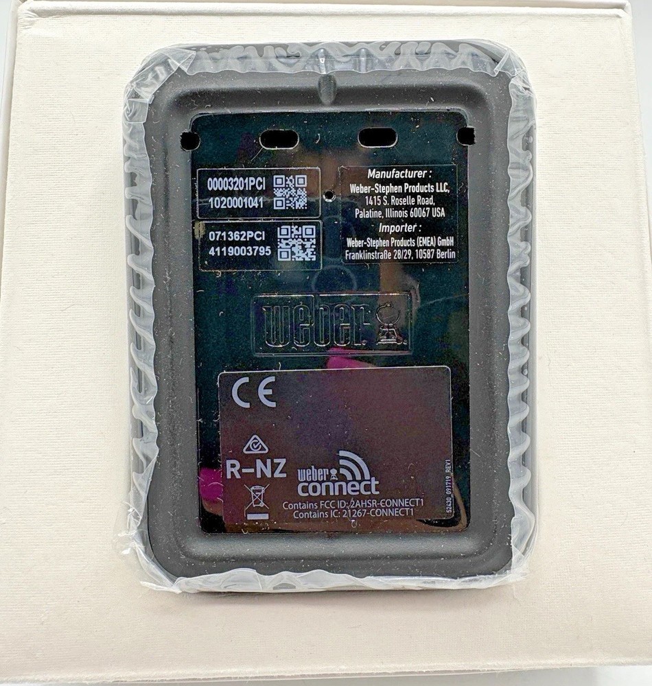 Weber Connect Smart Grilling Hub Bluetooth Meat Thermometer Black (M)