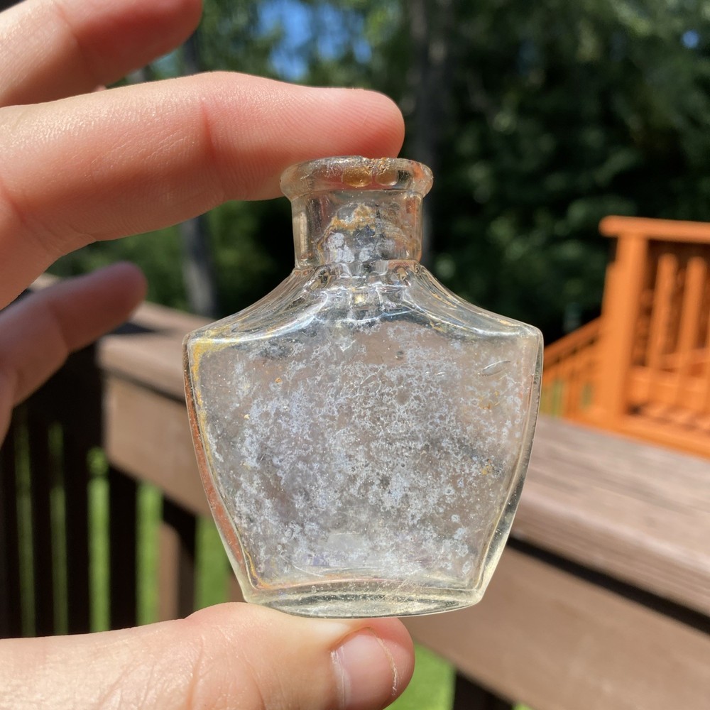 Small Iridescent Empty Perfume Bottle