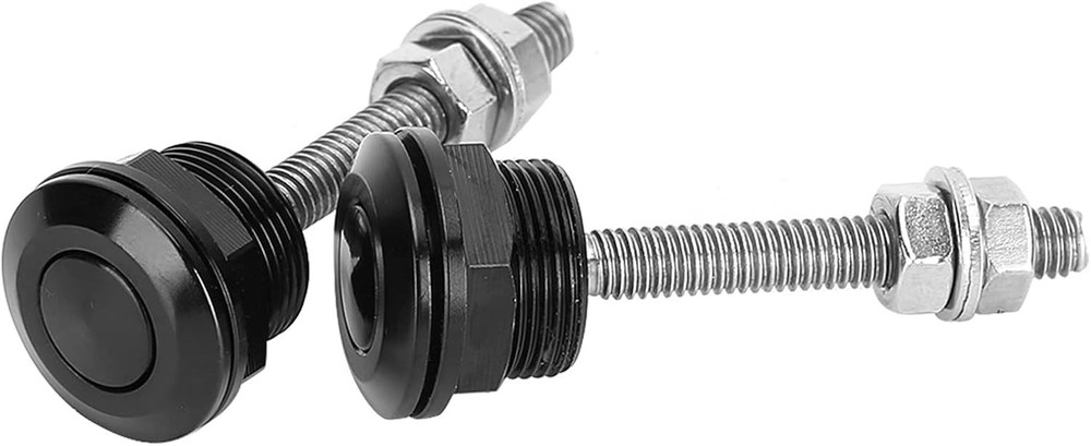 2Pcs Universal Hood Pin Bonnet Lock Quick Release Push Button 22mm, Black