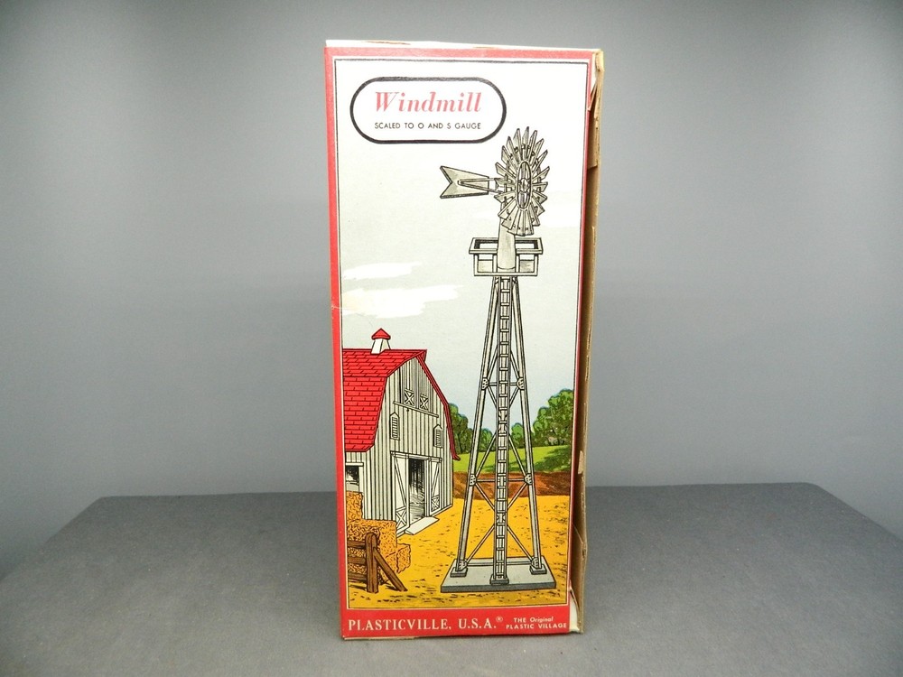 O Scale Vintage Plasticville #1408 WINDMILL Complete, Unbroken