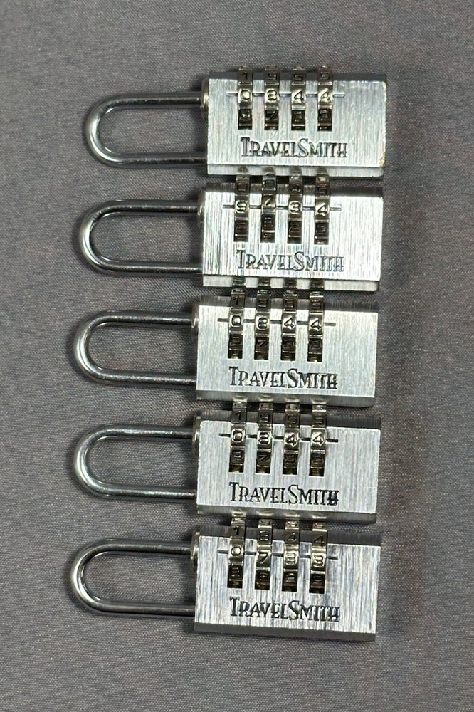 5 Small Travel Smith Lock 4 Digit Combination Locks