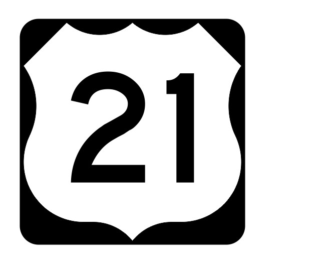 US Route 21 Sticker Decal