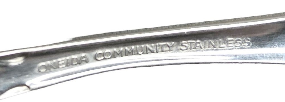 Lot/3 Oneida Community Serving Chatelaine Spoons 2 Solid & 1 Pierced 8 1/4"