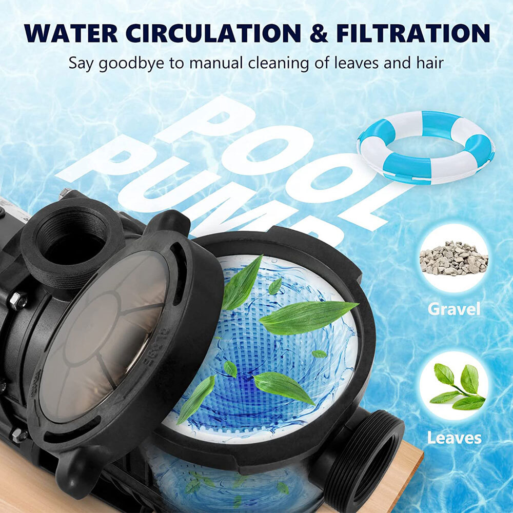 3.0HP In-Ground Swimming Pool Pump Motor Strainer Replace Pump