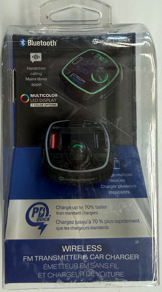 Mobiltronix Lynco Wireless FM Transmitter & Car Charger (192-54055)