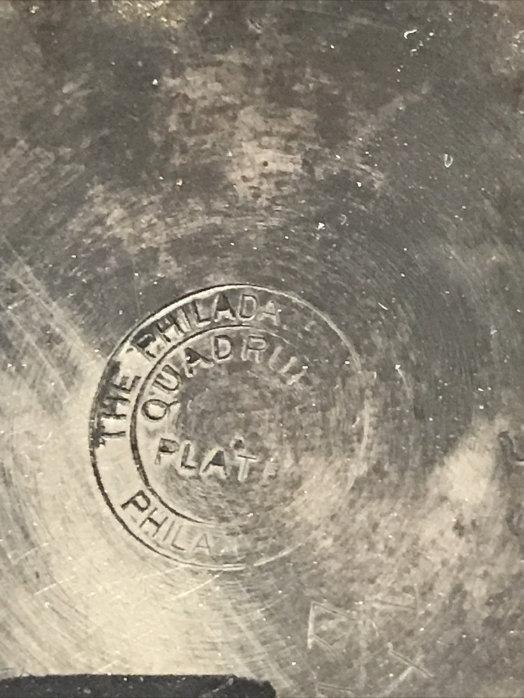 Vintage Silver Quadruple Floral Water Spray Bottle Philadelphia