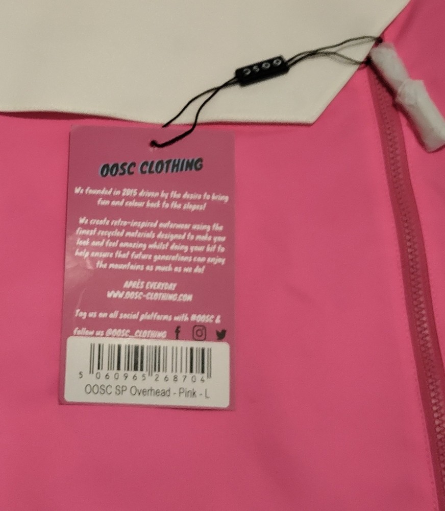 Oosc SP Overhead Ski Parka Pink Size Large