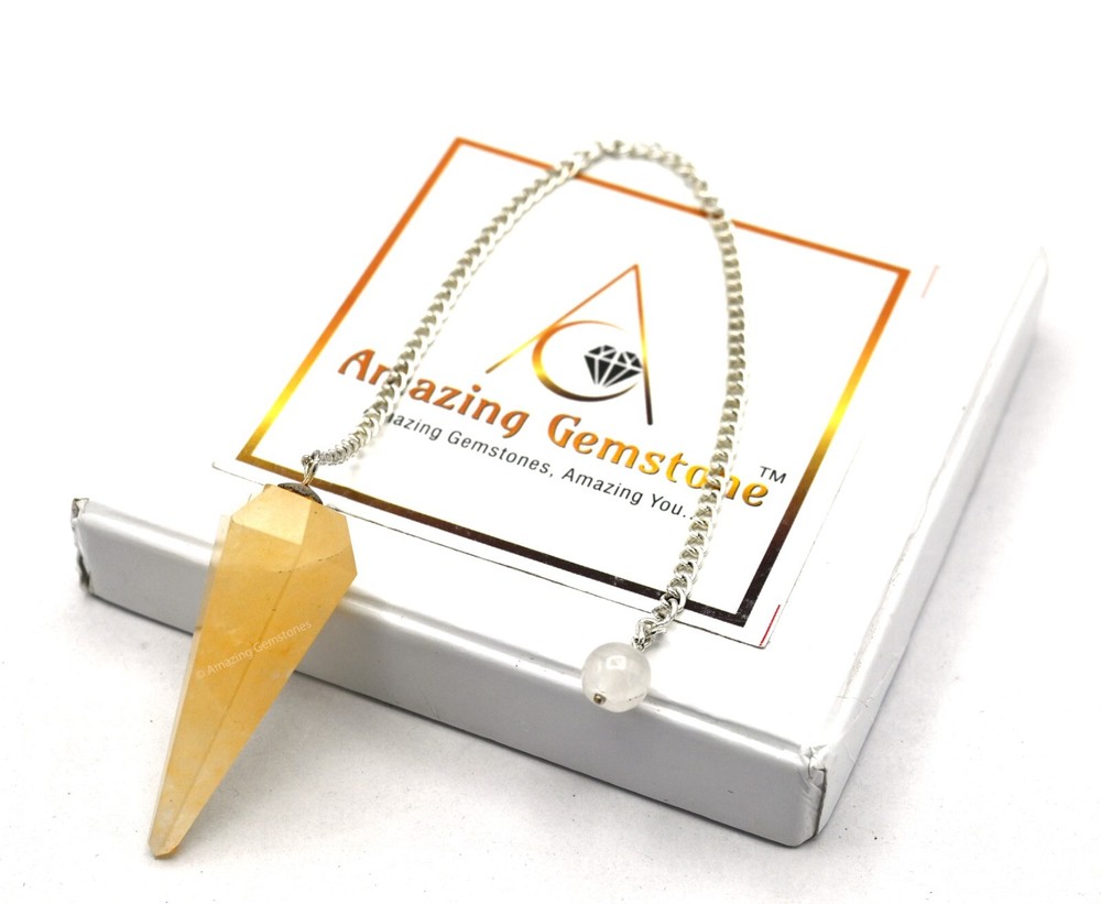 Yellow Aventurine Dowsing Crystal Pendulum